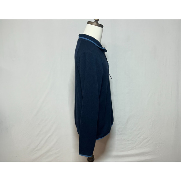 Columbia Sweater Mens Large Blue Fleece Lined 1/4 Zip Pullover Quarter Pocket - Picture 3 of 9
